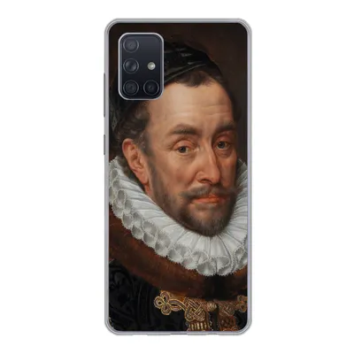 Produktbild von MuchoWow® Handyhülle Schutzhülle Hülle für Samsung Galaxy A51 5G Wilhelm von Oranien - Gemälde von Adriaen Thomasz. Silikon Softcase Handy Hülle - Abbildung