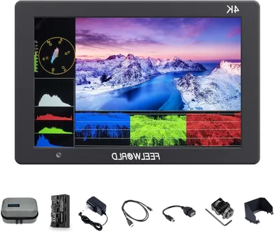 Obrázek produktu pro Monitor pro kameru – externí monitor – video monitor – příslušenství pro fotoaparát DSLR – 7palcový displej – rozlišení 1920x1200