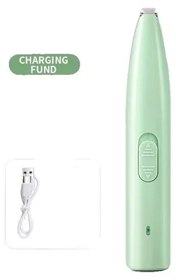 Immagine prodotto di Tagliacapelli per animali domestici, lame in acciaio inossidabile, batteria ricaricabile, nuovo verde G518