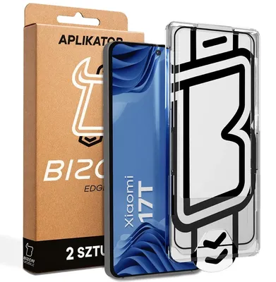 Produktbild von Gehärtetes Glas mit Applikationsrahme für Xiaomi 17T, Bizon Glass Aplikator Edge, 2 Sets