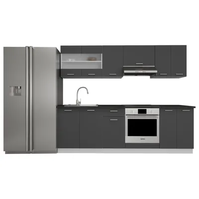 Produktbild von 8tlg Einbauküche Küchenzeile 240cm Esilo