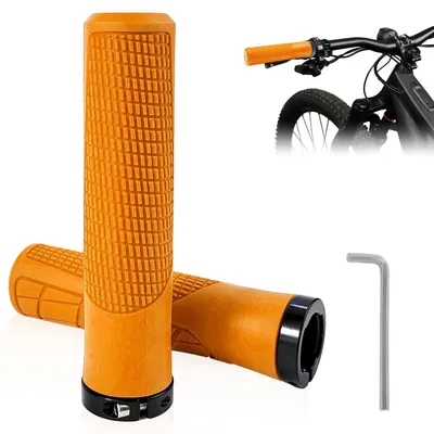 Immagine prodotto di Manopole ergonomiche per bicicletta, 22 mm, universali, adatte a mountain bike, e-bike e city bike, colore giallo