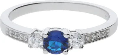 Produktbild von Ring Silber 925 synthetischer Saphir und Zirkonia JL10-07-0026 JuwelmaLux Größe 52