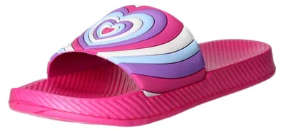 Produktbild von Pinke Pantoletten aus Gummi und Synthetik, leicht, flexibel und wasserabweisend
