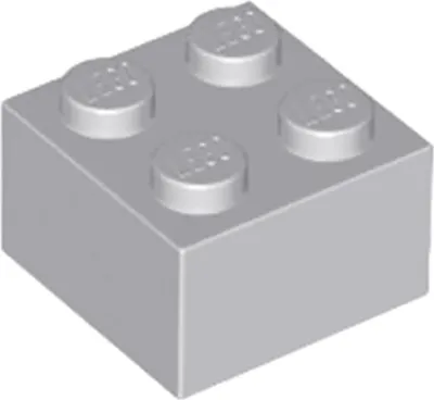 Image de 1 pièce LEGO, pièce c. 3003 en gris clair (gris bleu clair)
