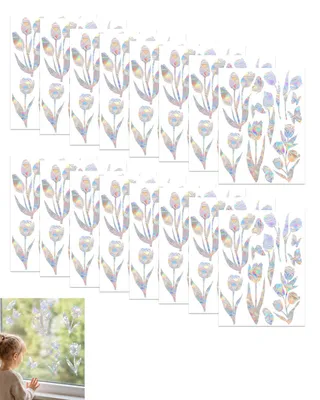 24 Anti-Kollisions-Fensteraufkleber, transparent, Vogelschutz, abnehmbar