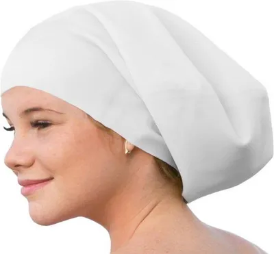 Obrázek produktu pro Plavecká čepice Famanu, extra velká velikost XL, vhodná pro dlouhé vlasy – vodotěsný silikon – unisex