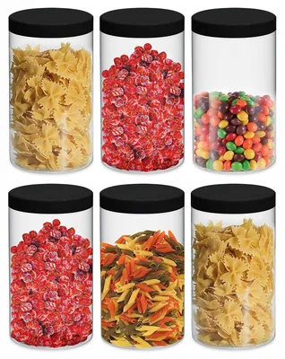 Produktbild von Akada 6x Plastikbehälter 1,5L PET Vorratsdosen Lebensmittel