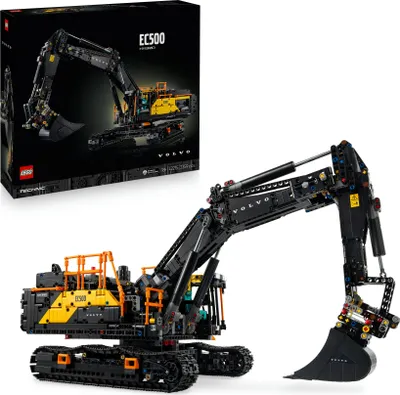 Produktbild von LEGO Technic Volvo EC500 Hybrid-Bagger – Spielzeug Automodell mit Motor für Erwachsene – mit beweglichem Ausleger, Kettenantrieb sowie austauschbarem Hammer und Schaufel – Geschenkidee – 42215