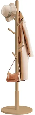 Productafbeelding van Kapstok - Houten kleerrek - 8 haken - Verstelbaar - 172 x 38 cm - Hout