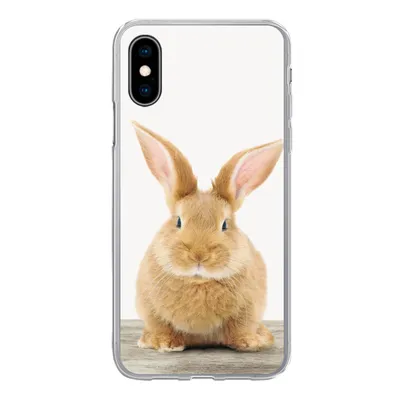 Produktbild von MuchoWow® Handyhülle Schutzhülle Hülle für iPhone X Kaninchen - Babykaninchen - Tiere - Kinder - Mädchen - Jungen Silikon Softcase Handy Hülle - Handyhülle