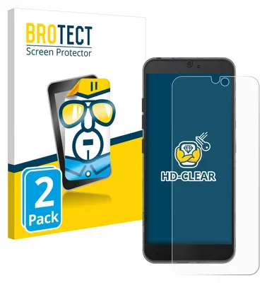 A product packaging for screen protectors, showing a cartoon character and a smartphone with a screen protector applied.