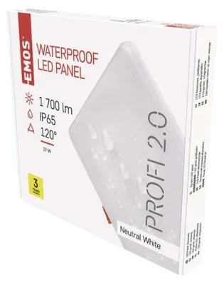 Immagine prodotto di EMOS Apparecchio LED da soffitto VIXXO 18,5 x 18,5 cm, 19 W, bianco neutro, IP65, ZV2152