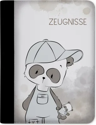 Produktbild von Kinder Zeugnismappe, Zeugnis Ordner A4, Panda Bär lieb