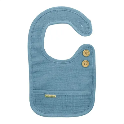 Produktbild von Smikkels Baumwoll-Lätzchen S blau - Baby Lätzchen Baumwolle