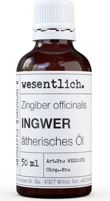 Produktbild von Ätherisches Ingweröl 100% naturrein unverdünnt 50ml für Aromatherapie und Kosmetik