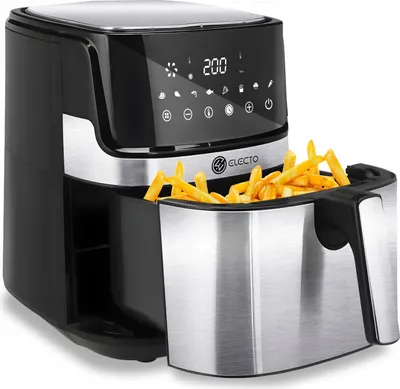 Obrázek produktu pro Fritovací trouba bez tuku, objem 8 litrů, výkon 1800 W, technologie Rapid Air, LCD displej, 8 programů, velký objem