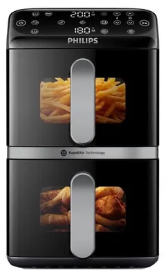 Immagine prodotto di PHILIPS Air Fryer - Series 4000 Vertical Duo NA461/00 - 10L Capacity - Double Tank - 2750W