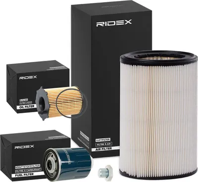 Produktbild von RIDEX Filterset Inspektionspaket Filtersatz passend für PEUGEOT 106 II Schrägheck (1A, 1C) für CITROËN SAXO (S0, S1)