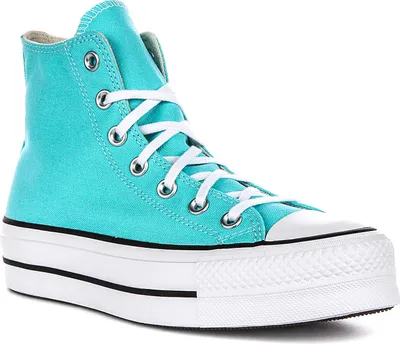 Zdjęcie produktu dla Converse Chuck Taylor All Star Lift PLA damskie tekstylne trampki w kolorze niebieskim - 4.5 UK - 37 EU - 6.5 US / Sky Blue