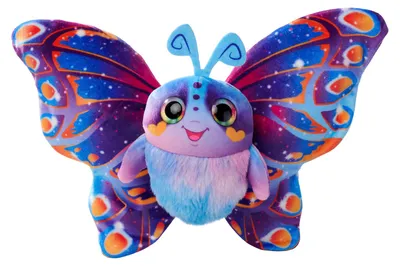 Produktbild von Simba Fluffyfly -  Plüsch Schmetterling (30 cm) – Aufblasbares Kuscheltier mit Regenbogen-Augen und Überraschungseffekt - Geschenkidee für Kinder ab 3