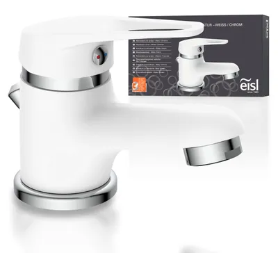 Produktbild von eisl SPEED Waschtischarmatur mit Zugstange, Wasserhahn Bad mit Ablaufgarnitur Waschbecken