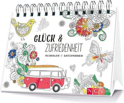 Produktbild von Glück & Zufriedenheit. Ausmalen - Aufstellen - Entspannen