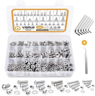 Productafbeelding van Schroeven en Moeren Set - 460 Stuks - Assortiment