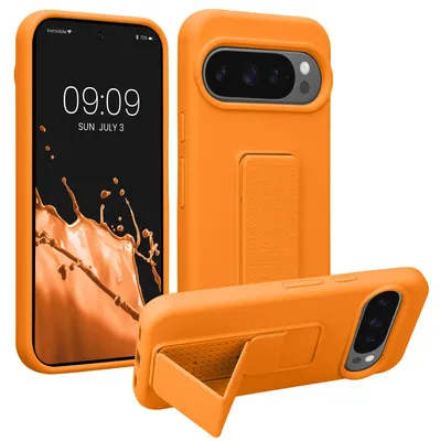 Obrázok produktu pre Puzdro na mobilný telefón kwmobile pre Google Pixel 10 / Pixel 10 Pro – silikónové puzdro z TPU s držiakom na prst a stojanom – ochranné puzdro v odtieni Fruity Orange
