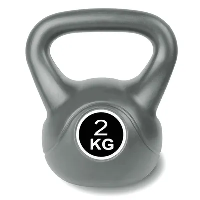 Produktbild von Kugelhantel 2kg Grau Kettlebell Schwunghantel Rundgewicht Fitness Krafttraining Kugelgewicht