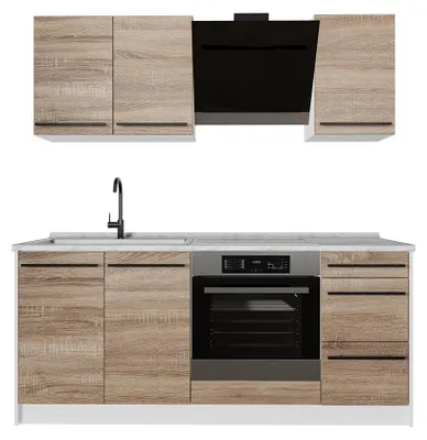 Imagen del producto de Cocina para solteros Vicco R-Line Sonoma/Blanco 180 cm sin encimera, Model 67060
