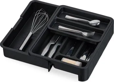 Produktbild von Famanu Besteckkasten-Organizer 65x235-40x315 cm 7 Fächer - Schwarz
