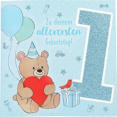 Obrázok produktu pre Číselné karty s hudbou 1. narodeniny, motív 2, odoslanie