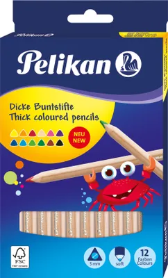 Produktbild von Buntstifte Jumbo dreikant, 12er Kartonetui