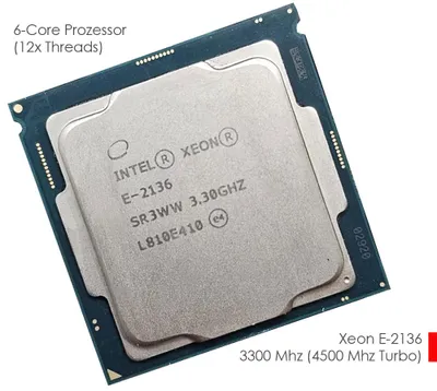 Produktbild von INTEL XEON CPU E-2136 3300 Mhz 4500 Mhz TURBO SOCKET 1151 6x CORE TX1320 M4