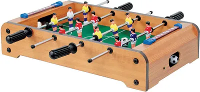 Obrázek produktu pro Mini stolní fotbal - 50 x 31 cm - dřevěný stolní fotbal malý