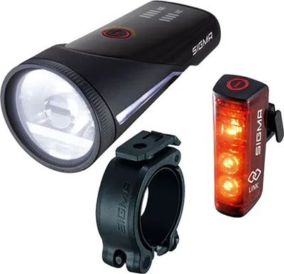 Image de Sigma Licht Kit d'éclairage par accu AURA 100 USB & BLAZE Link Sigma noir 100 lx Support à visser