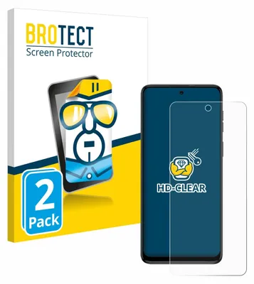 Produktbild von 2x Für Motorola Moto G54 / G55 Schutzfolie BROTECT Displayschutz Display Schutz Folie Klar Transparent