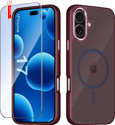 Produktbild von iPhone 17 CASE Hülle für MagSafe MATT Magnetisch PREMIUM + Glas 9H