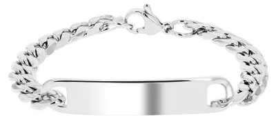 Produktbild von Akzent Damen Armband Yvaine "Yvaine" - Silberfarbenes Schmuckstück - Edelstahl - Gravurplatte