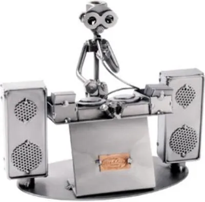 Image de Figurine en métal « Classic DJ » à vis, fabriquée à la main, pièce unique