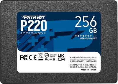 Produktbild von Patriot P220 256 GB, SSD, (SATA III 6 Gb/s, 2,5")