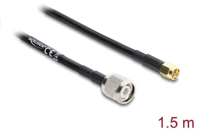 Produktbild von DELOCK Antennenkabel TNC Stecker zu SMA Stecker RG-58 1,5 m