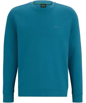 Productafbeelding van Boss - Trui voor heren, geribbelde kraag, raglanmouwen, model GT26170 (maat S) (middelblauw)