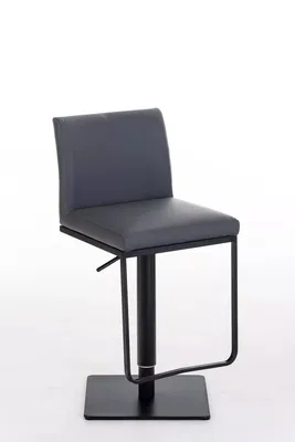 Produktbild von In And OutdoorMatch Barhocker Constantin - Grau/Schwarz - Industriedesign - Rückenlehne - Fußstütze - Sitz gepolstert - Kunstleder