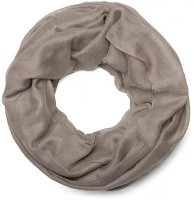 Produktbild von styleBREAKER Damen Loop Schal mit Glitzer-Effekt | Einfarbiger Schlauchschal aus weicher Viskose | Leicht & Elegant | 87 x 93 cm