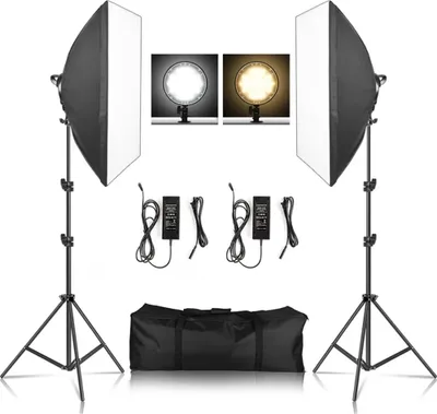 Immagine prodotto di Set fotografico softbox, temperatura colore regolabile, struttura resistente, SH-RGX-03-02, come da foto