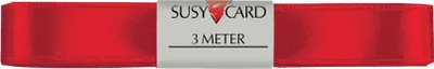 Zdjęcie produktu dla SUSY CARD  11230273 SUSY CARD Geschenkband "Doppelsatin", 15 mm x 3 m, rot