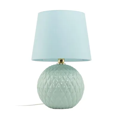 Obrázek produktu pro Stolní lampa tkanina kov E27 kulatá D: 39 cm 60 cm vysoká Mint Classic