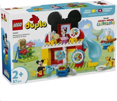 Obrázek produktu pro LEGO DUPLO Mickeyho klubík, Minnie a Pluto, Sada na stavění, 2 rok/roky, Plast, 87 kusů, 1,37 kg